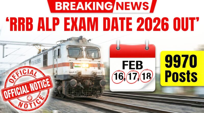 RRB ALP Exam Date 2026