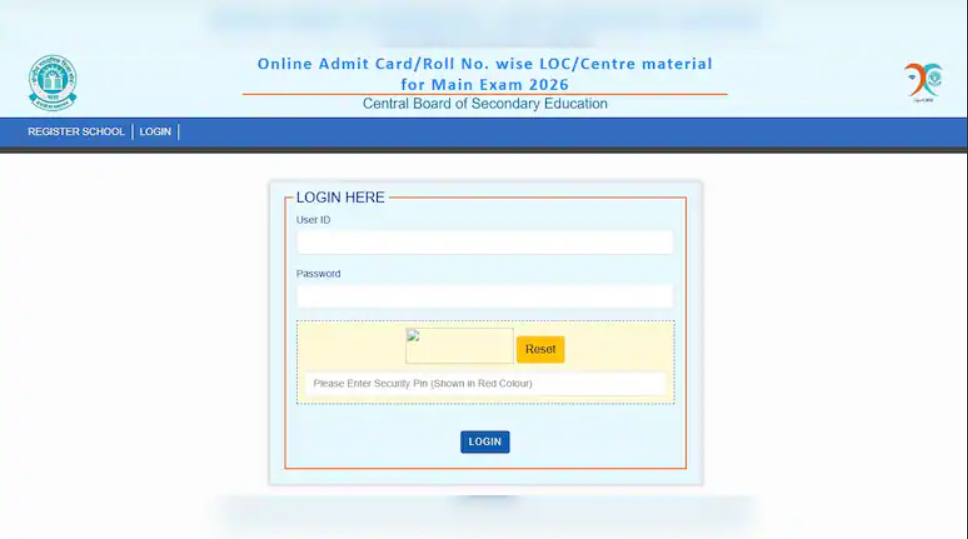 CBSE Admit Card Class 10th 2026 Download Link
