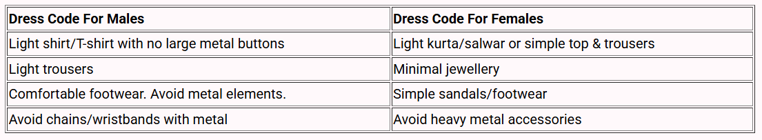 RRB ALP Dress Code 2026